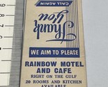 Front Strike Matchbook Cover Rainbow Motel And Cafe  Panama City FL gmg ... - $12.38