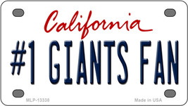 Number 1 Giants Fan California Novelty Mini Metal License Plate Tag - £11.95 GBP