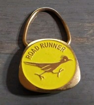 Road Runner Bird Yellow Gold Tone Key Ring Keycharm Flying Horse - $23.22