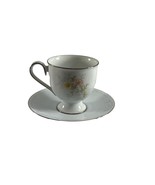 Vintage Noritake China Ireland Anticipation Platinum Footed Tea Cup Sauc... - £22.17 GBP