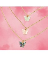 Set Of 3 Gold Necklaces - Three Butterfly Matching Necklaces - £14.58 GBP