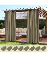 54&quot;X96&quot; Outdoor Curtain Panel Tab Top Drape Uv30+ Pergola Porch Garden 1... - £168.33 GBP