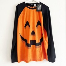 NWT Briefly Stated Halloween Pumpkin Orange Black Pajamas Top Bottom Pants Large - £15.02 GBP