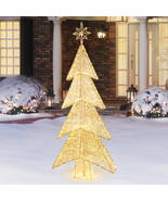 OUTDOOR CHRISTMAS XMAS HOLIDAY LARGE 7 FT TREE LED LIGHTS DECORATIONS LA... - $230.99