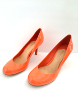 New Gianni Bini Papaya Heels Becca 10M Leather Upper Pumps Stylish Fashion - £39.78 GBP