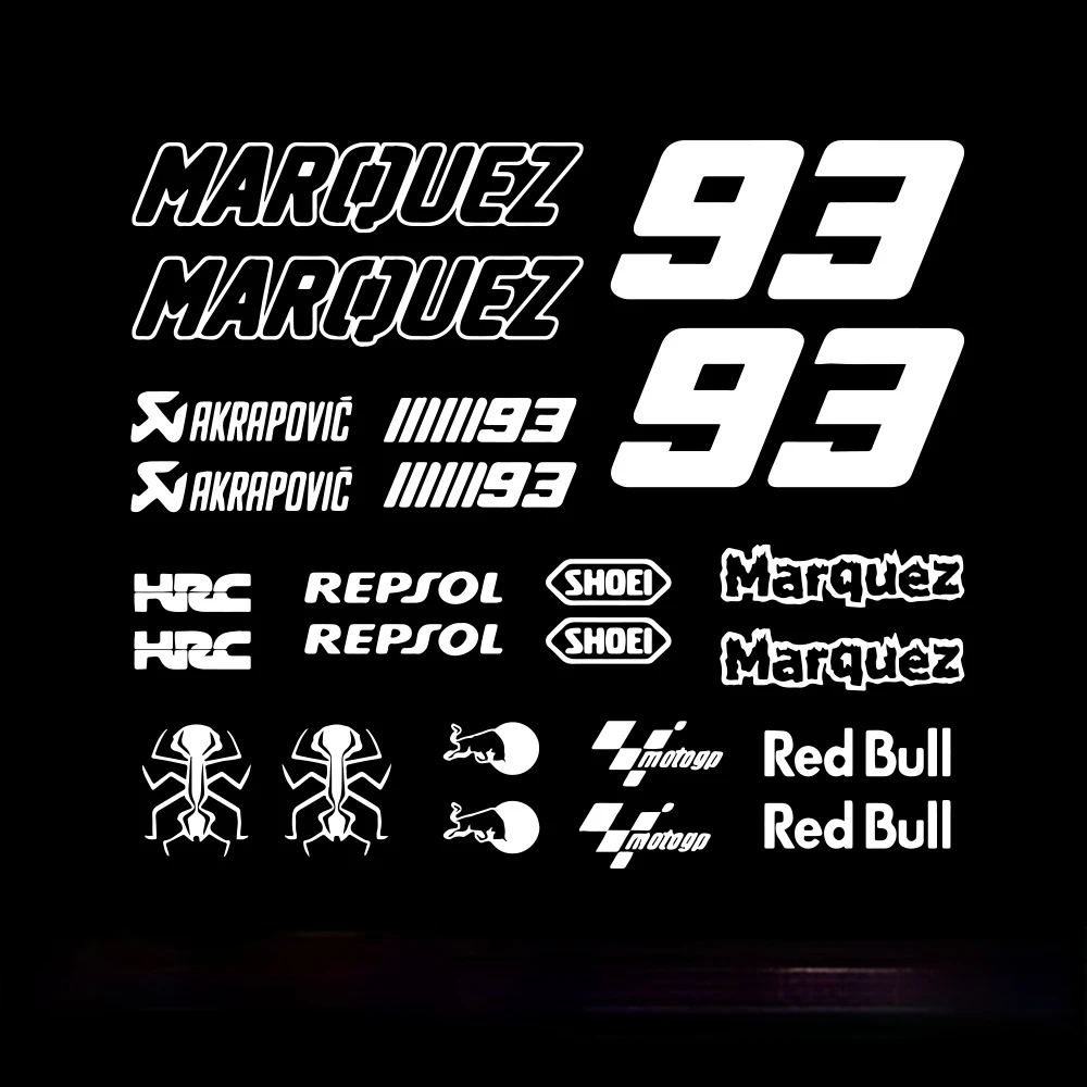 Marquez 93 Motorcycle Decals Car Motorbike Bike Decal Decoration Waterproof and  - £60.27 GBP