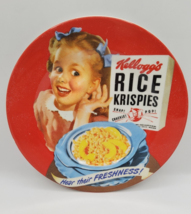 Vintage Kellogg’s Rice Krispies Plate Retro Girl Ad 2006 Breakfast Decor... - $8.90
