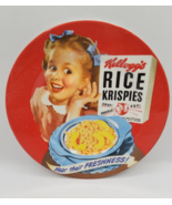 Vintage Kellogg’s Rice Krispies Plate Retro Girl Ad 2006 Breakfast Decor... - $163.26 MXN
