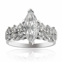 1.75 Carat G-SI1 Natural Marquise Cut Diamond Engagement Ring Platinum - £5,324.08 GBP