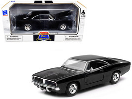 1969 Dodge Charger R/T Black Muscle Car Collection 1/25 Diecast Car New Ray - £29.12 GBP