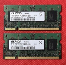 2x Elpida 1GB 2Rx16 PC2-6400S-666 RAM  Laptop Memory HP 441590-881 (2G Total) - $9.75