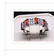 Size 7 Faux Garnet Cz Ring - $25.00