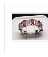 Size 7 Faux Garnet Cz Ring - £19.66 GBP