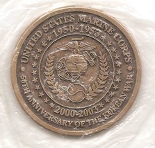 USMC United States Marine Corps Korea Anniversary 1993 Challenge Coin - $6.00