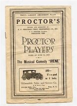 Proctor Players Program Musical Comedy IRENE in Troy New York - $21.78