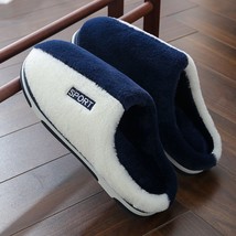 Cotton Slippers Men&#39;s Winter Large Size Home Indoor Warmth Thick Bottom Plus Vel - £22.73 GBP