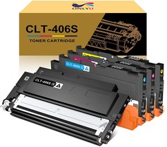 4 Clt-406S Clt-K406S C406S M406S Y406S Toner Set For Samsung Xpress C410... - $68.39