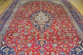 9&#39;7 x 13&#39;7 Vintage Handmade Wool Area Rug 10 x 14 Hand Knotted Oriental Carpet - £1,411.24 GBP
