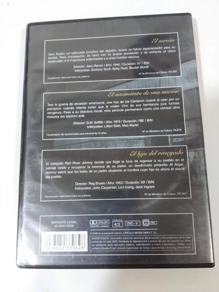 MOVIE JEWELRY DVD 46 THE SOUREÑO - BIRTH OF A NATION SON OF THE RENEGADE AM-
... Item image 2