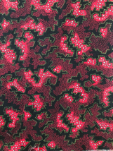 Fabric Remnant Red Black Grey Quilting Sewing Crafts 42&quot; wide x 9.25&quot; - $16.44