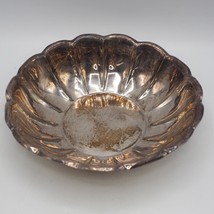Reed &amp; Barton 175 Holiday Silver Plated Scalloped Round Bowl Fluted - $43.89