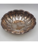 Reed &amp; Barton 175 Holiday Silver Plated Scalloped Round Bowl Fluted - £34.28 GBP