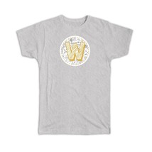 Monogram Letter W : Gift T-Shirt Alphabet Initial Name ABC - $24.99