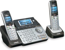 Vtech Ds6151-2 2 Handset 2-Line Cordless Phone System For Home Or Small, Silver - $125.99