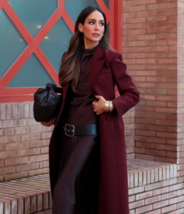 ZARA BNWT 2025. BURGUNDY TAILORED LONG COAT. 2170/603/606 - $211.14