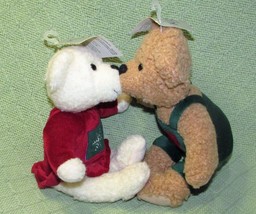 HALLMARK KISSING TEDDY BEARS WITH HANG TAGS MAGNETIC NOSE STUFFED ANIMAL... - £8.91 GBP