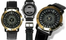 NEW Picard &amp; Cie 14074 Men&#39;s Jet Setter Series Black/Gold Dial Fashion Watch - £20.48 GBP