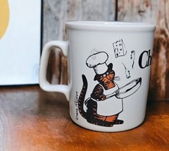 Vintage Kliban CHEFCAT Orange Cat Kiln Craft Coffee Tea Mug Cup 1970s England - £19.56 GBP