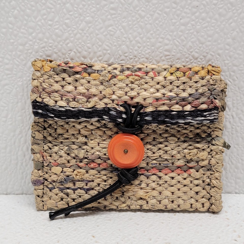 Prism Recycled Paper / Plastic Card Wallet Pouch Button Closure - $16.75