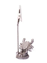 Pewter Crab Memo Note Card Place Setting Picture Holder Metal Clip - $17.82