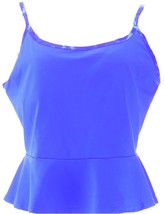 GILI by Tracy Anderson Vibrant Blue Peplum Cami Top Sizes L-XL - £23.51 GBP