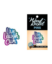 Wood Rocket Live Laugh Cum Large Pin - Multi Color - $15.99