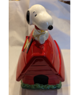 Vintage Peanuts Snoopy Woodstock Westland Giftware Doghouse Cookie Jar 2... - £75.01 GBP