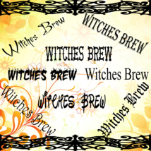 Witches Brew-Digital ClipArt-Gift Tag-Halloween-Fonts-Scrapbook-Gift Card. - $1.75