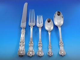 English King by Tiffany &amp; Co Sterling Silver Flatware Set Service 60 pcs Dinner - £7,092.62 GBP