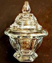 Avon Castleford Collection Jar VTG Glass Apothecary Trinket Vanity Bath ... - £15.75 GBP