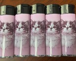 Kittens in Bows C2 Lighters Set of 5 Electronic Refillable Butane - $15.79