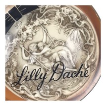 Vintage Lily Dache Celluloid Compact Loving Touch Makeup Girl On Swing V... - $88.62