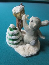 Charming Tails By Fitz &amp; Floyd Figurine &quot;Sending A Little Snow Your Way&quot; - £19.61 GBP