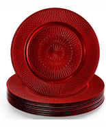 12 Pack Red Charger Plate, 13-Inch Beaded Chargers for Dinner Plates, Pl... - €29,84 EUR