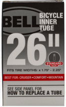 Bell Sports Standard Bicycle Inner Tube, 26&quot; x 1.75-2.25&quot;, 35mm Schrader Valve - £11.03 GBP