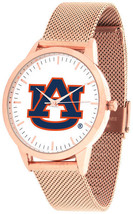 Auburn Tigers Ladies Women Mesh Statement Rose Pink Watch and Wallet - £78.37 GBP