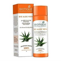 Low Cost Biotique Bio Aloe Vera Sun Protect Face Lotion SPF30 UVA/UVB Care 120ml - £15.20 GBP