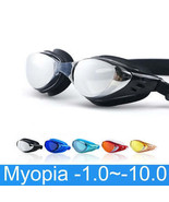 Prescription Myopia Swim Goggles  Waterproof AntiFog for All Ages - £16.53 GBP