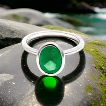 Natural Solitaire Emerald Ring Size 6.5 14k WG 2.5 Cts Certified $1,950 310572 - £880.63 GBP