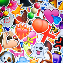 60 PCS Funny Emoji Sticker Pack, Scrapbook Children Stickers, Laptop Decals - £10.82 GBP
